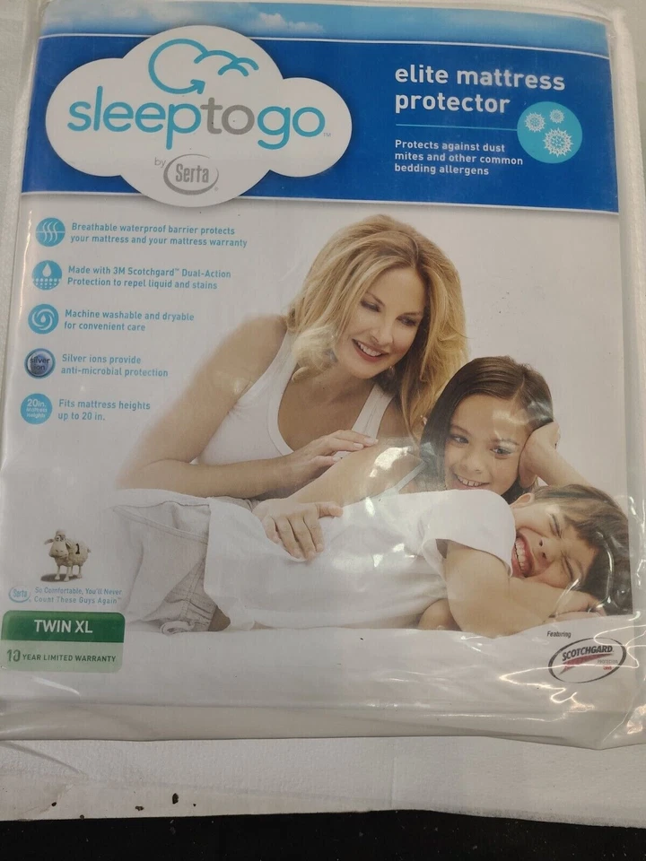 PROTECTOR COLCHÓN SERTA TWIN XL SLEEP TO GO ELITE 20" CON SCOTCHGARD-LOTE DE 2 Foto 2 de 3