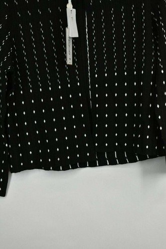 Ted Baker London Women Black Open Front Polka Dots Pleated Nalila Sweater 2 $195 - Picture 4 of 9