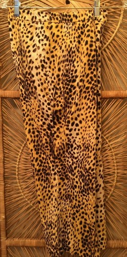 Cache Womens Capri's Crops Size 8 Brown Animal Print Front Zip Closer Zipper Hem - Picture 5 of 7
