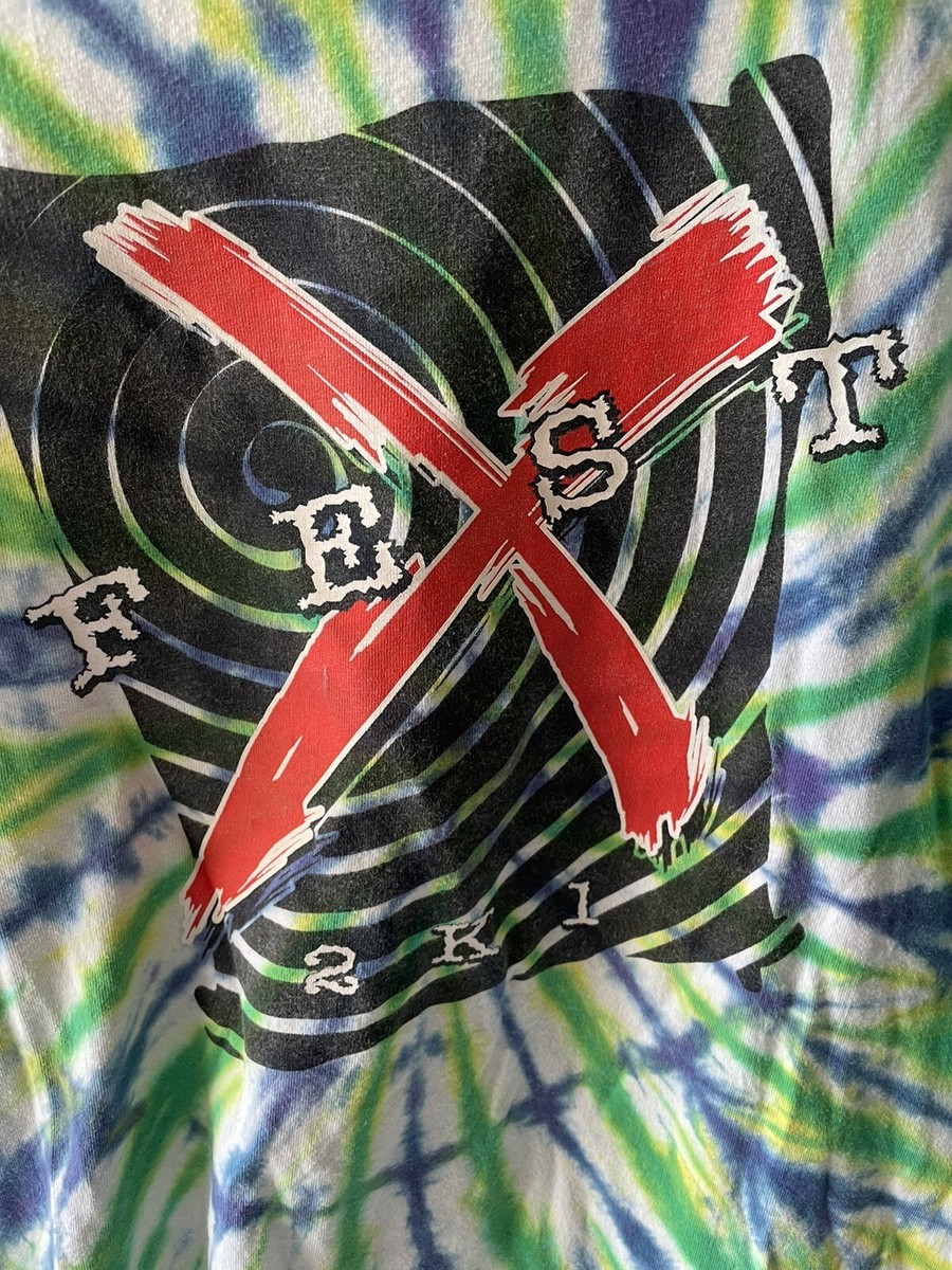【COLOR iN ID】In-Out Scarf Tee X-Fest 2001 2k1 Tie Dyed Festival T-Shirt - Staind