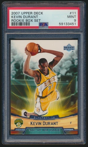 2007 Upper Deck Rookie Box Set 11 Kevin Durant PSA 9  RC