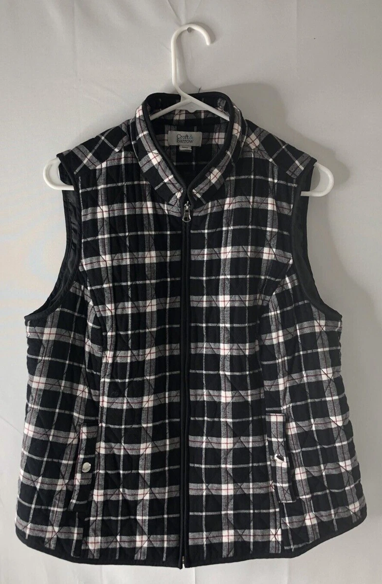 Plaid quilted vest sale