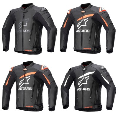 Alpinestars GP Plus v4 Herren Leder Motorrad Jacke Bike Sport Track schwarz