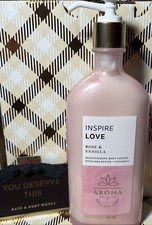 Bath Body Works Aroma Essential Oils Inspire Love Rose Vanilla Pump Lotion