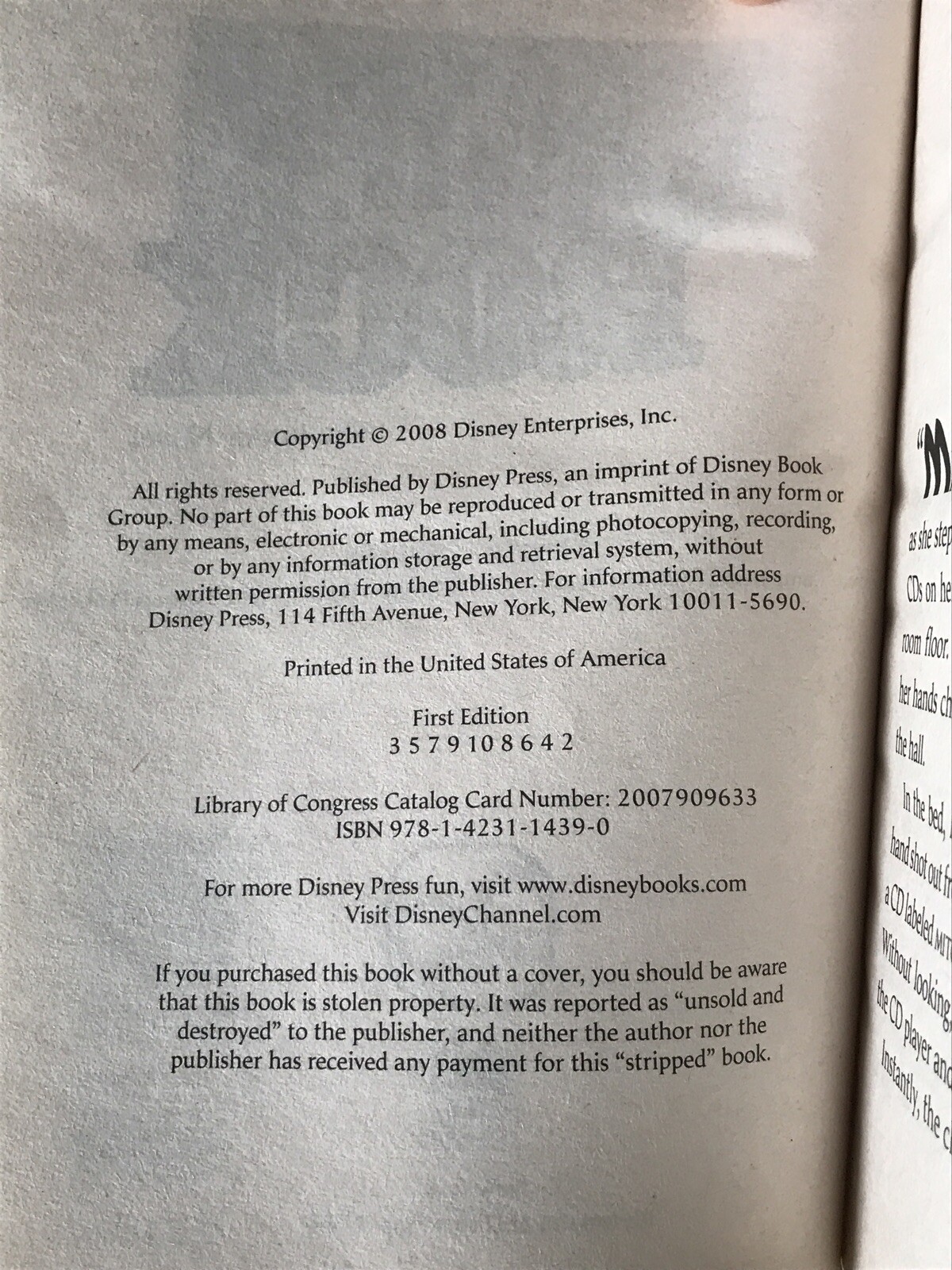 Disney Camp Rock The Junior Novel Paperback Book 9781423114390| eBay