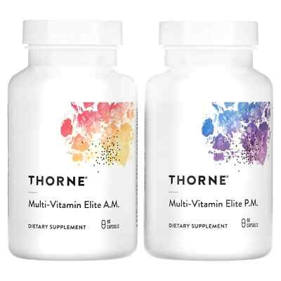 Thorne Multi-Vitamin Elite A.M. & P.M. 2 Bottles 2x90 Caps  