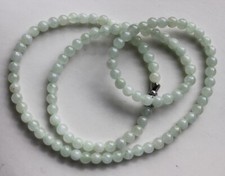 Certified Natural Grade A Untreated Icy Light Green Jadeite JADE Necklace 119