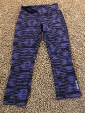 Reebok Womans Capris Purple Black XS A5