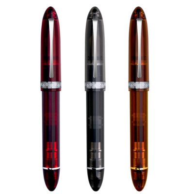 Majohn V60 Triangular Piston Fountain Pen F/M/Stub Nib Transparent Writing Pen