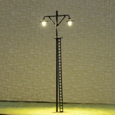 Kit 5 Lampadaires LED En Treillis Pour Train HO – 3V, Résistances Incluses