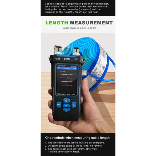 NOYAFA NF-8508 Rechargeable Digital Cable Tester Network Line Finder PoE Checker - Picture 11 of 12