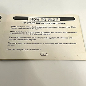 The Blues Brothers NES Videogioco SOLO LIBRETTO ISTRUZIONI - NINTENDO
