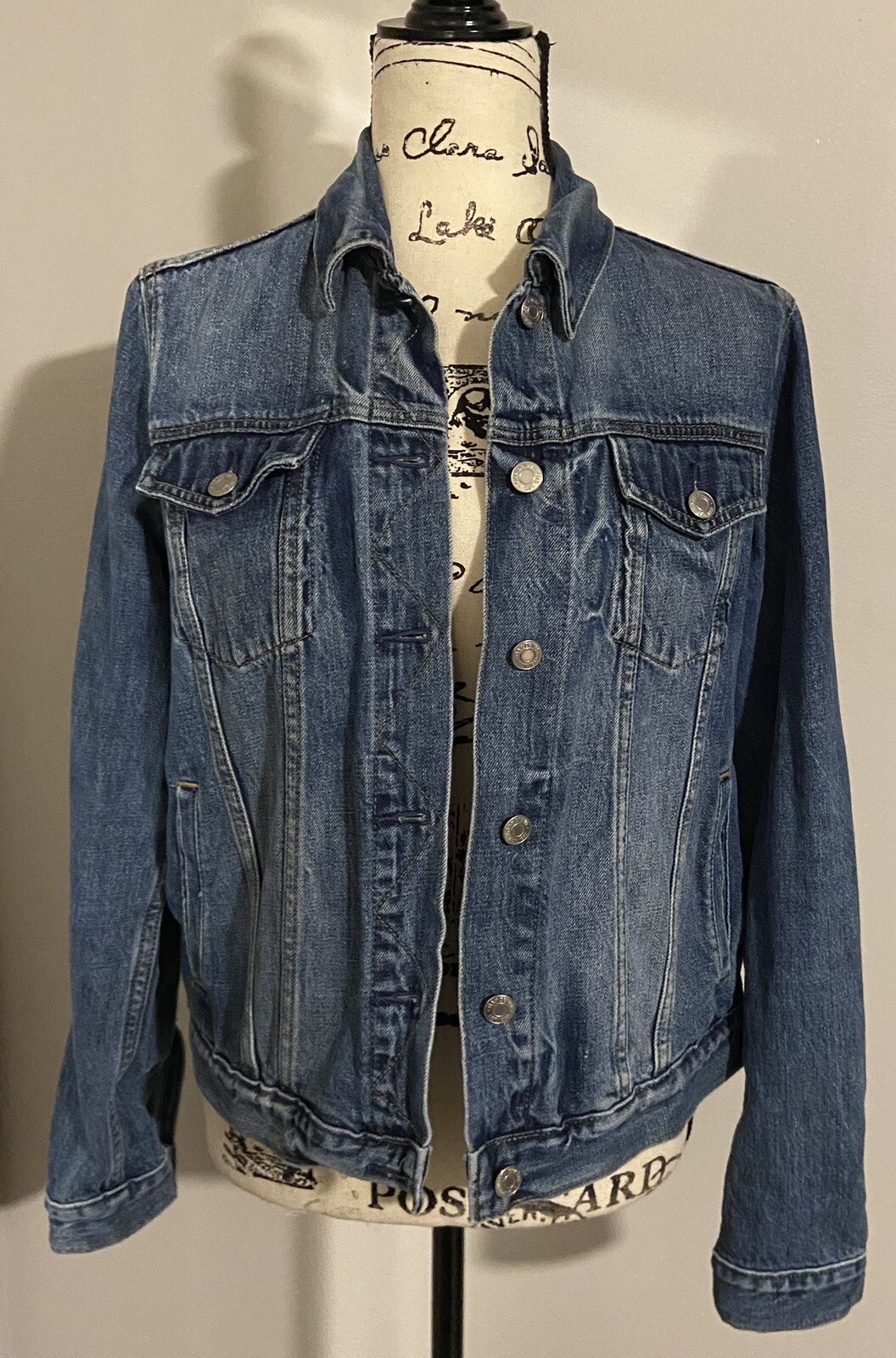 GAP Icon 1969 Denim Jacket Saddle Blue Wash Size Medi… Gem