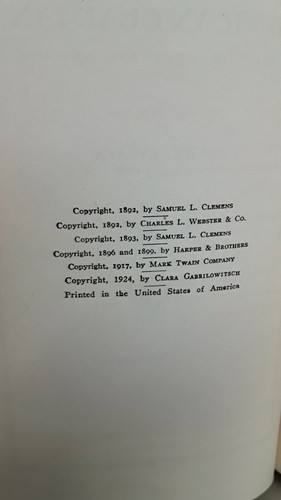 Mark Twain 6 Vol 1920s Collier Authorized Edition gr leather G+ 240827 - Picture 16 of 17