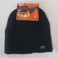 Gold Medal BLACK Polar Extreme Mens Insulated Thermal Knit Pull On Hat ONESIZ