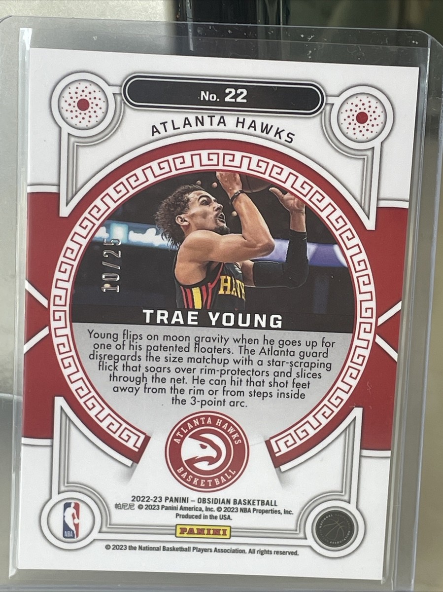 Trae Young 2022-23 Panini Obsidian Basketball Orbital Green