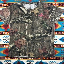 Mossy Oak Break-Up Camo T-Shirt Pink Logo Hunting Outdoors 2XL