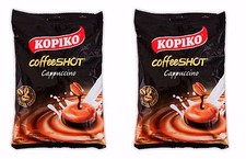 2 BAG Kopiko Coffee Cappuccino CoffeeSHOT Hard Candy 5.30oz 50 pcs Thailand
