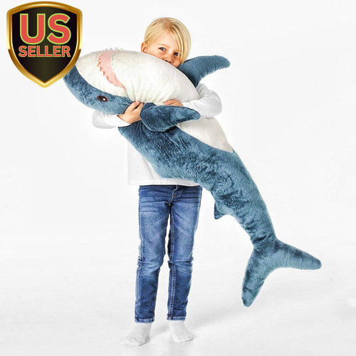 39 Inch Giant Shark Stuffed Animal,Soft Shark Cushion Pillow Shark Plush Pillows