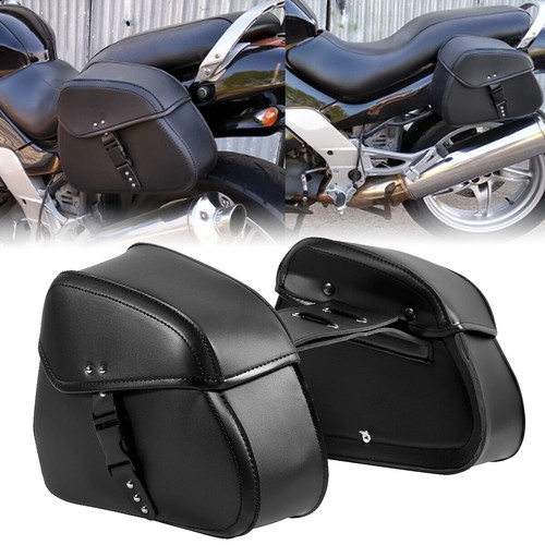Motorcycle PU Leather Saddle Bags For Honda Shadow ACE Aero VT 750 1100