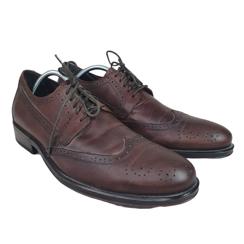 Brown Leather Wingtip Oxford Brogue | eBay