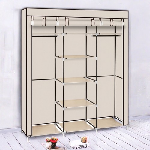 5-Tier Closet Storage Cabinet - Non-woven Fabric & Beige Wardrobe Storage - Picture 23 of 24