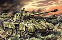 Pz.Kpfw.V Panther Ausf.D, Wwii German Tank 1:3 5 Kunststoff Modell Kit Icm