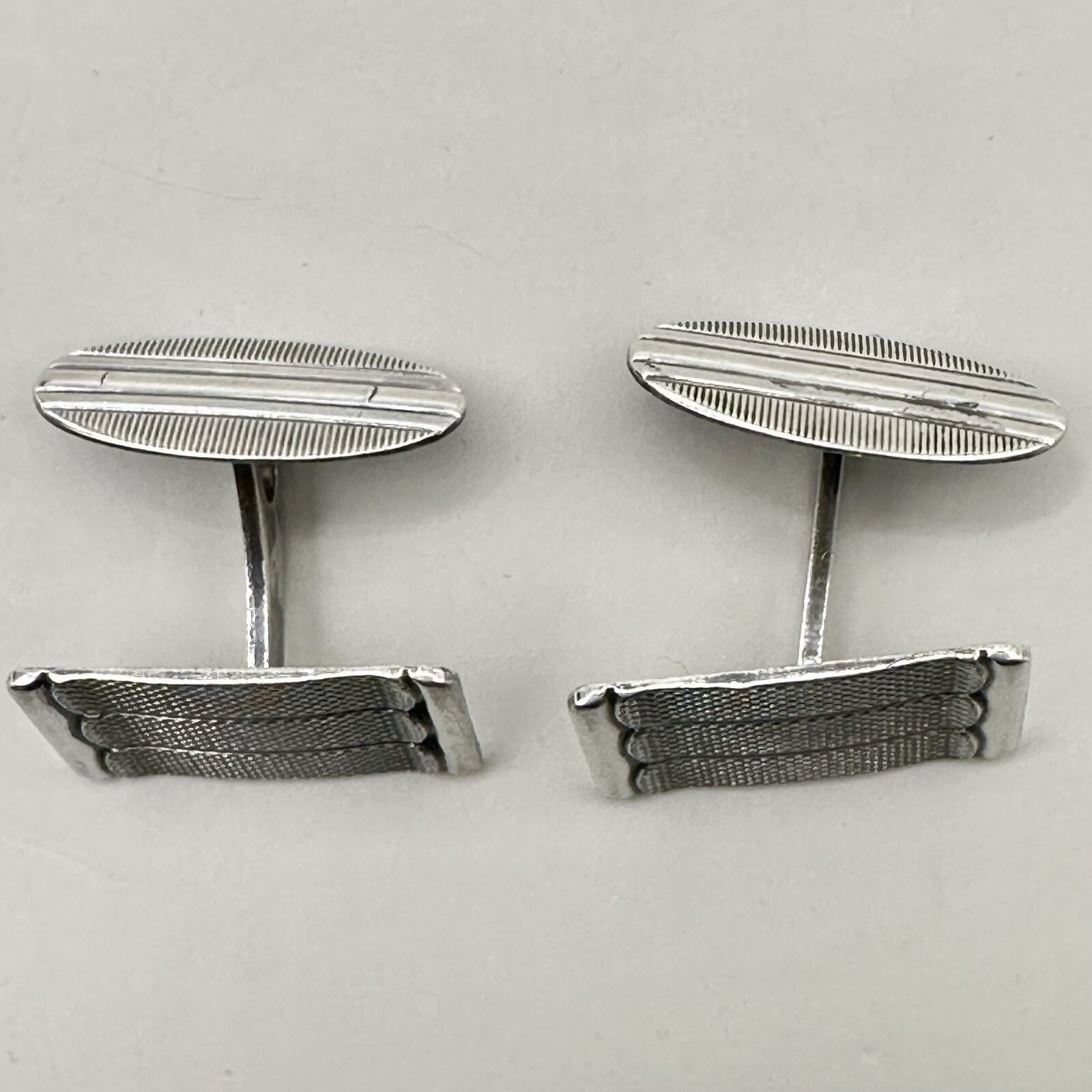 Rectangular Cufflinks Made Germany Silver 835 Thr… - image 2