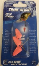 Crank Weight Tackle 1/6 oz-Clam Pro Tackle-(Glow In The Dark Red)RARE-SHIP N 24H