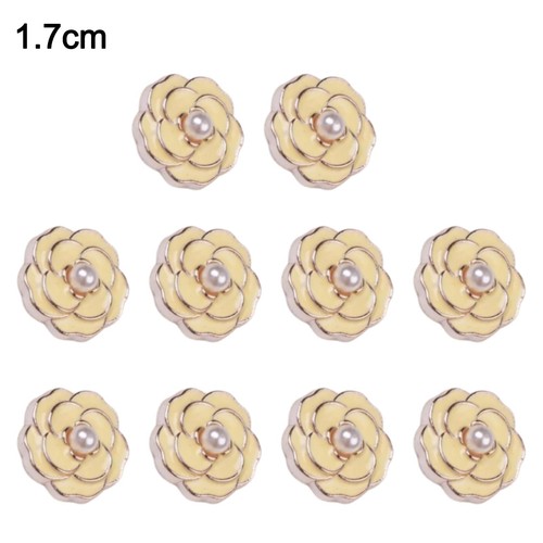 Stunning Floral Embellishment Buttons with Rhinestone and Pearl Accents - Picture 17 of 44