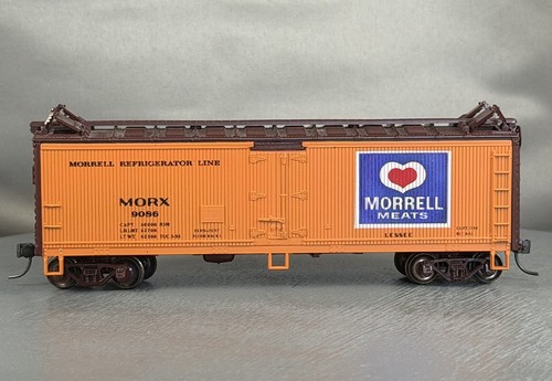 Athearn - Carnes Morrell - Refrigerador de madera 40' + Peso # 9086 con Kadees | Zustand: Used