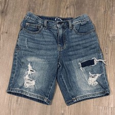 art class Blue Distressed Kids Denim Shorts