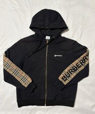 BURBERRY Hoodie Full Zip Black Medium M