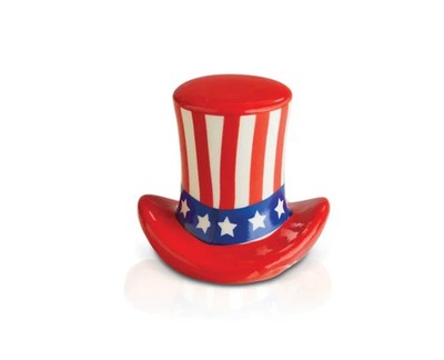 Nora Fleming Home of the Free Uncle Sam Hat Mini A53 Patriotic Decor