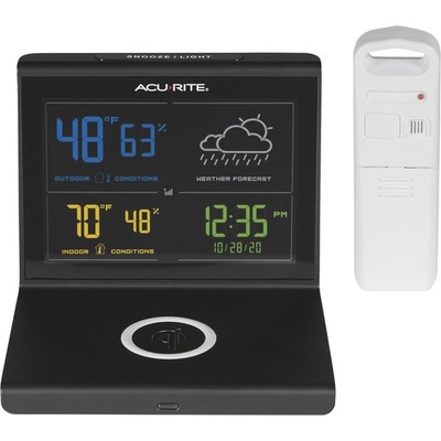 AcuRite Weather Forecaster with Wireless Qi Charging Pad, Model# 01193A1