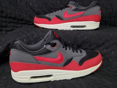 Size 12 - Nike Air Max 1 Essential Gym Red Anthracite, 2012 Model