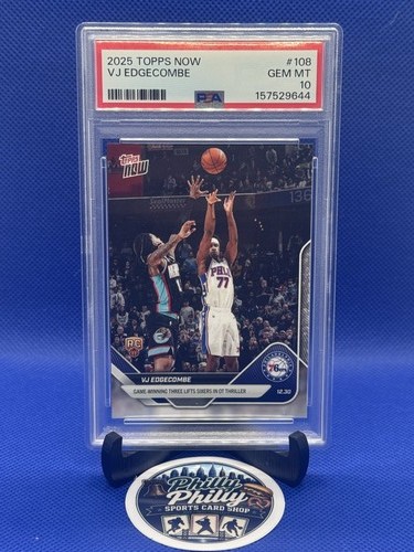 2025 TOPPS NOW BASKETBALL #108 VJ EDGECOMBE PSA 10