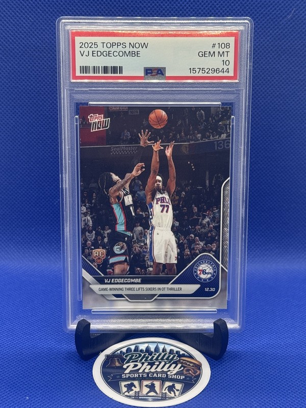 2025 TOPPS NOW BASKETBALL #108 VJ EDGECOMBE PSA 10