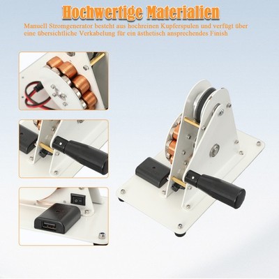 50W 36V Outdoor Handkurbel Generator USB Low Rpm Notfall Ladegerät Dynamo Reisen