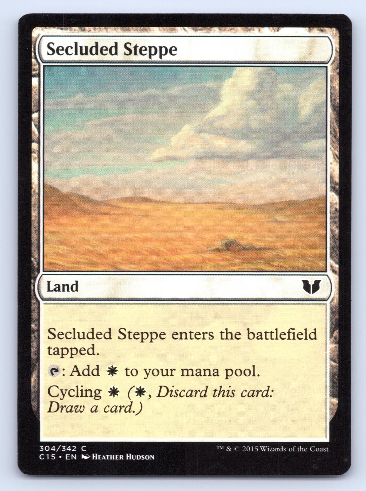 Secluded Steppe 304 Common Commander 2015 Magic: The Gathering Near Mint