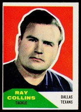 Ray Collins, 1960 Fleer, #129, Dallas Texans,