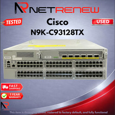 Cisco Nexus N9K-C93128TX 9300 96 Port 1/10G-T Copper 40QSFP w/N9K-M6PQ