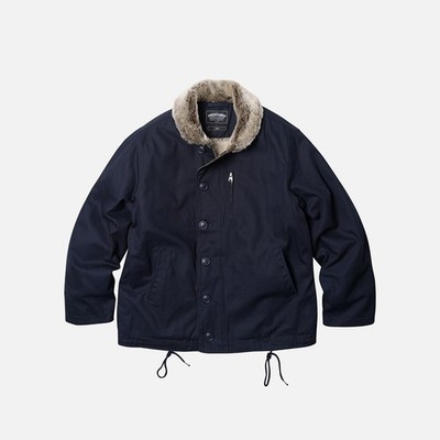 Authentic FRIZMWORKS Edgar N-1 Deck Jacket Navy/Men/ Winter coat