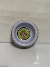 Retro Plastic Cat Bowl
