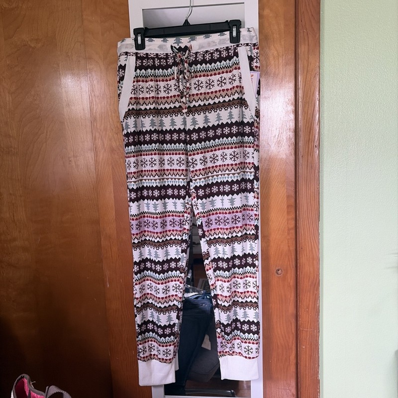 Joyspun Pajama Pants Hacci Jogger Womens Size Medium Winter Christmas NEW