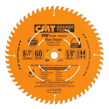 Cmt Itk Plus Finish Blade For Sliding Miter Saws 8-1/2In X 60T X 5/8In