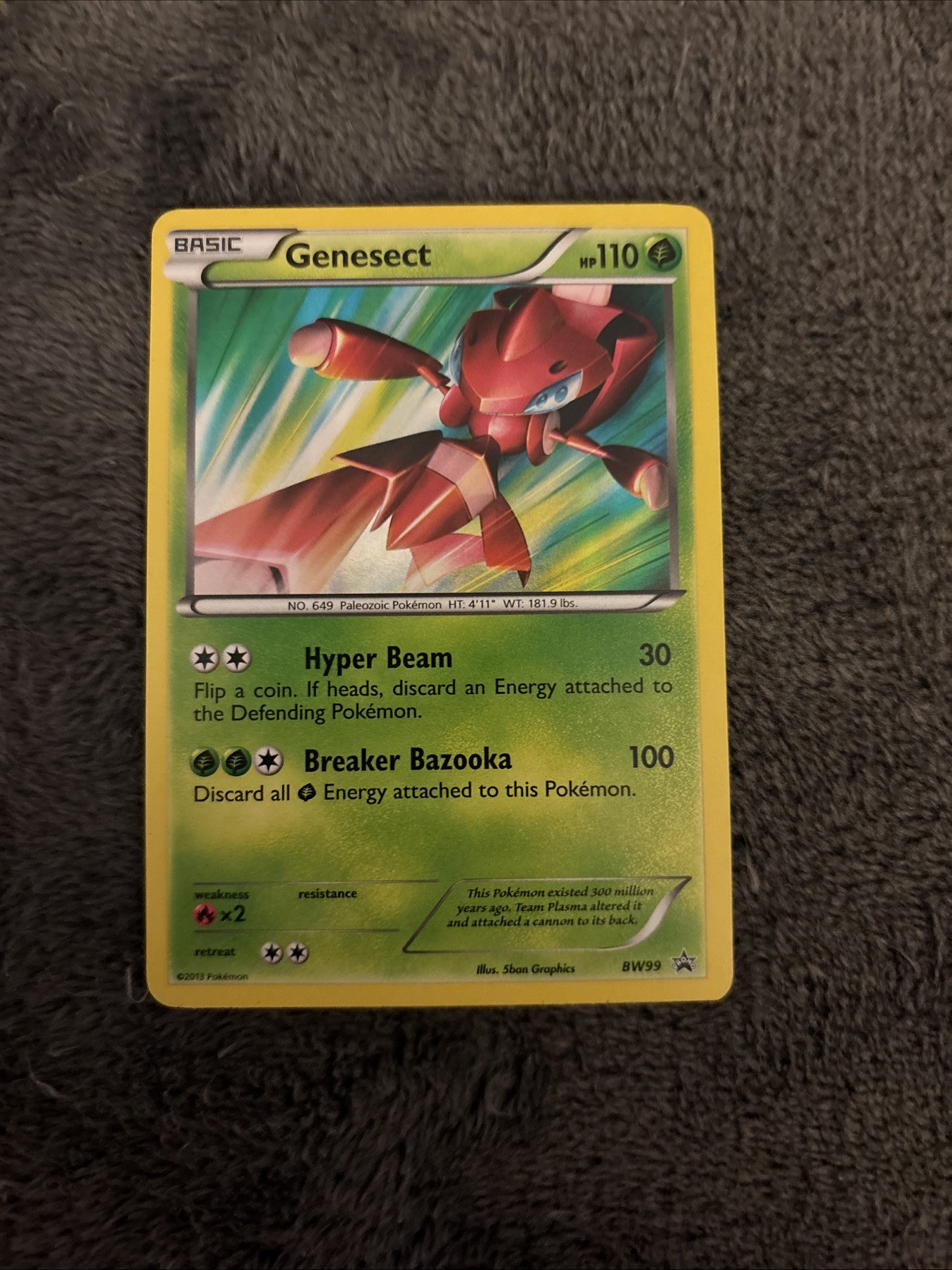 Pokémon Genesect TCG Black Star Holo Promo LP BW99