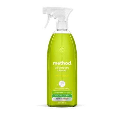 Method All-Purpose Cleaner Spray, Lime + Sea Salt 28 Fl Oz (Pack of 1), Green