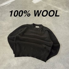Stone Island Wool Sweater L Vintage 2001 AW Crewneck Black Made in Italy