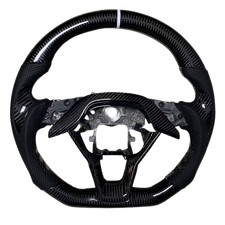 Customized Carbon Fiber Steering Wheel For Honda Accord 10th 18-22 Black Leather